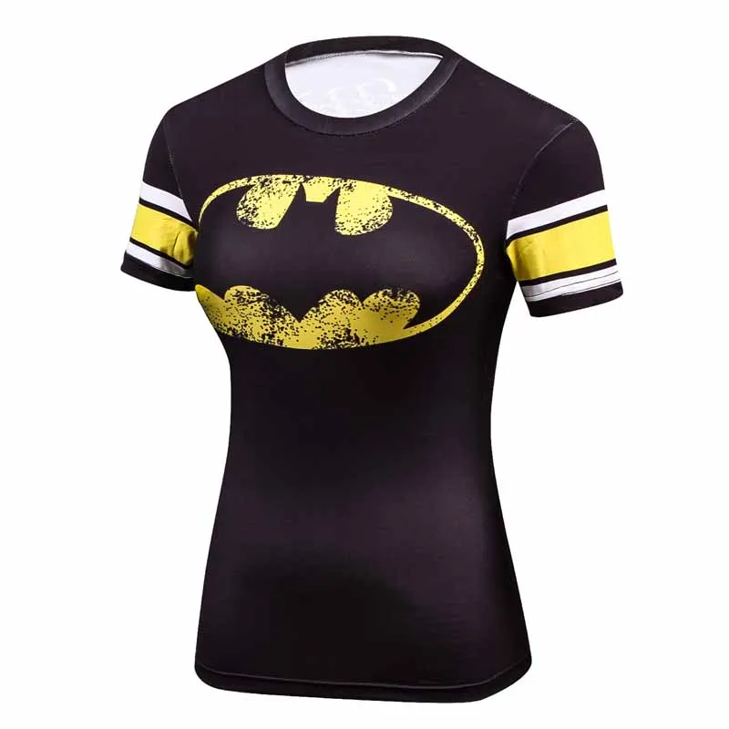 Новое поступление крутой стиль DC Comics супергерой чудо женские футболки с 3D принтом Бодибилдинг брендовая футболка женские компрессионные Топы - Цвет: Z01