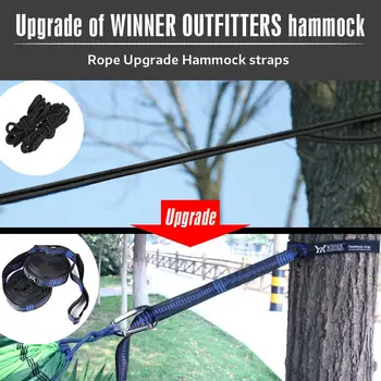 Upgrade Camping Hammock with Hammock Tree Straps Portable Parachute Nylon Hammock for Backpacking Travel 3