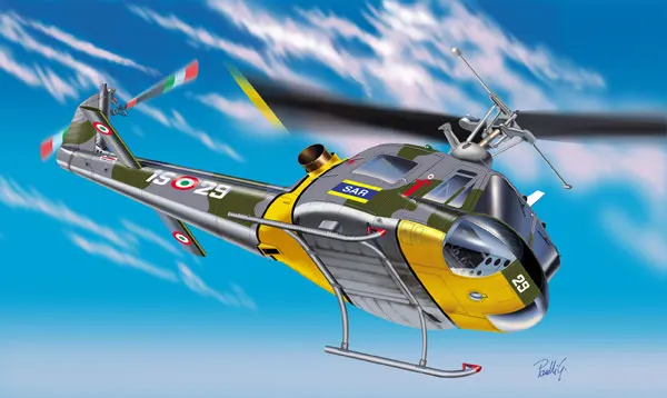 Italeri 1201 AB 204 B UH 1 F Helicopter 1 72 Plastic Kit Aircraft