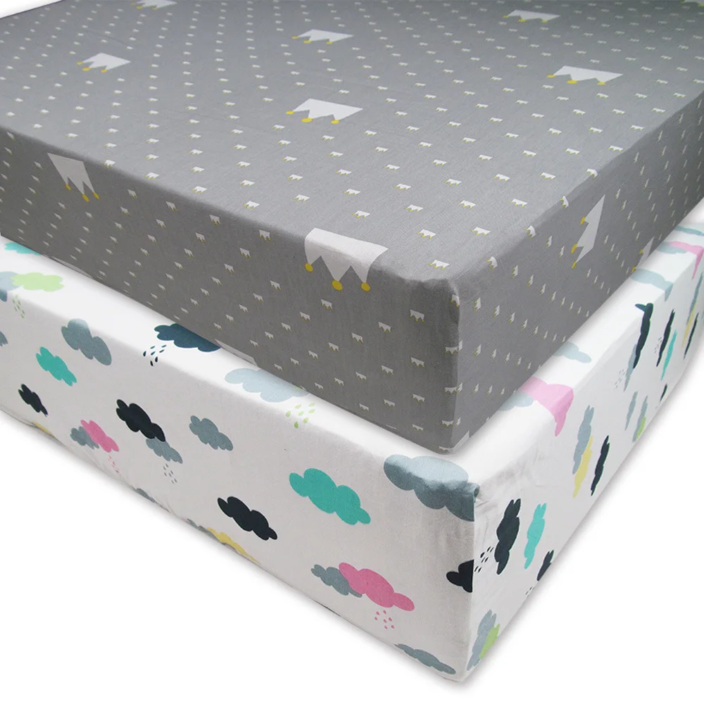 100% Cotton Crib Fitted Sheet Soft Baby Bed Mattress Cover Protector Cartoon Newborn Bedding For Cot Size 130*70cm 100% Cotton Crib Fitted Sheet Soft Baby Bed Mattress Cover Protector Cartoon Newborn Bedding For Cot Size 130*70cm