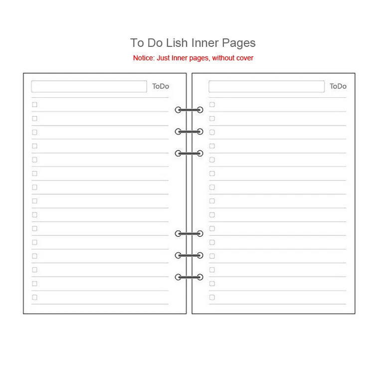 To Do List A7, A6, A5, прозрачный переплет с отрывными листами, записная книжка, внутренняя основная Обложка, записная книжка, пуля, журнал, планировщик, канцелярские принадлежности для офиса - Цвет: To Do List