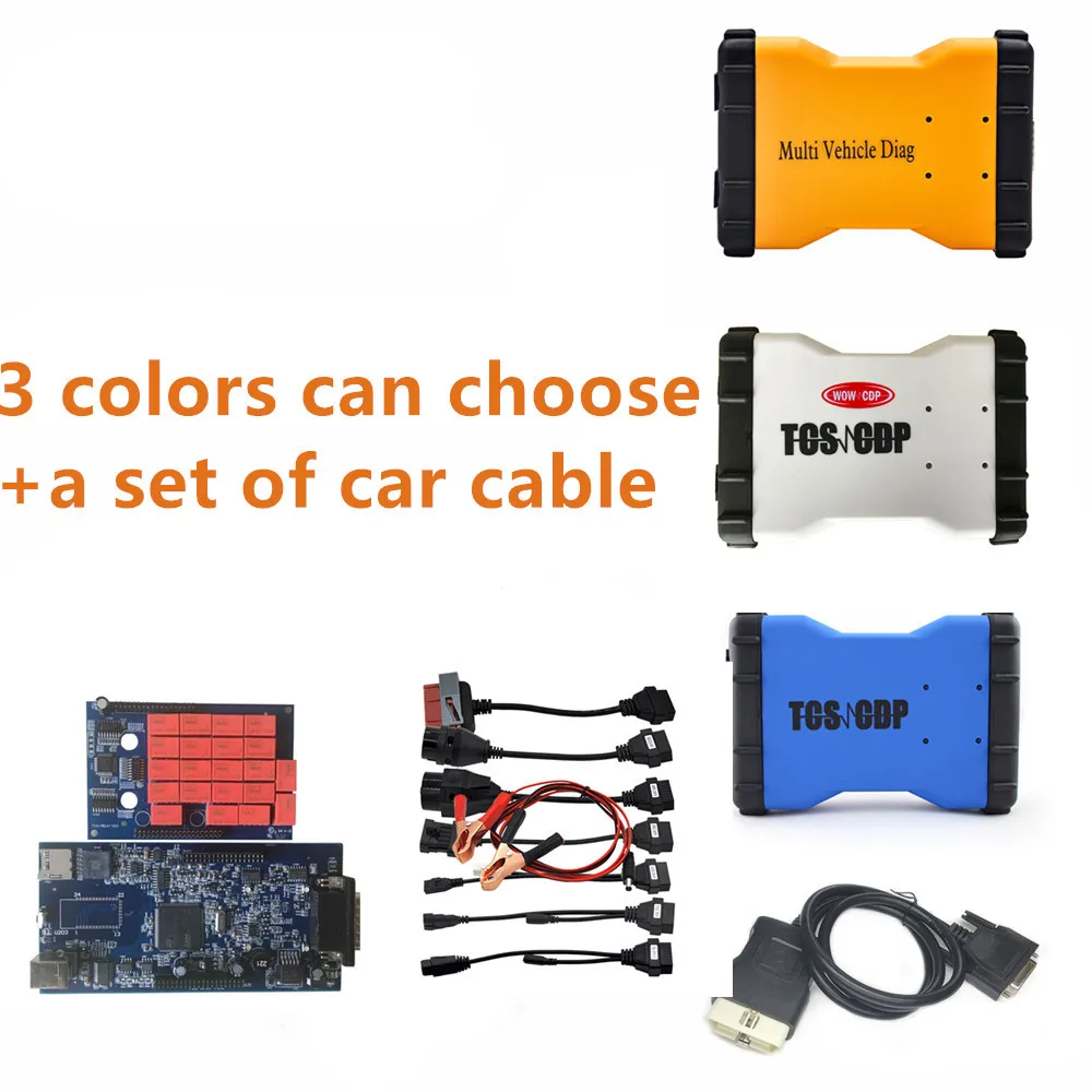 

TCS CDP PRO PLUS blue pcb+car cable multidiag Pro 3 color available 2016r0/2015R3/2014R2 professional tester tool for car truck