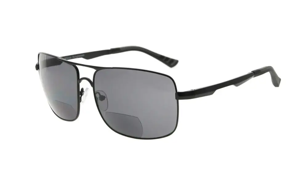 SG804 очки бифокальные Солнцезащитные очки для чтения солнцезащитные очки для мужчин+ 1,00~+ 3,50 - Цвет оправы: Black-Grey Lens