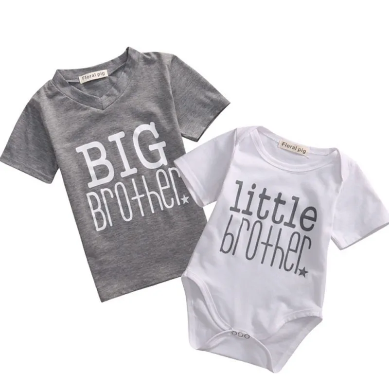 

Baby Top Family Matching Clothing Newborn Baby Boys Bodysuit Big Brother T shirt Tops Outfits for Little and Big Brother