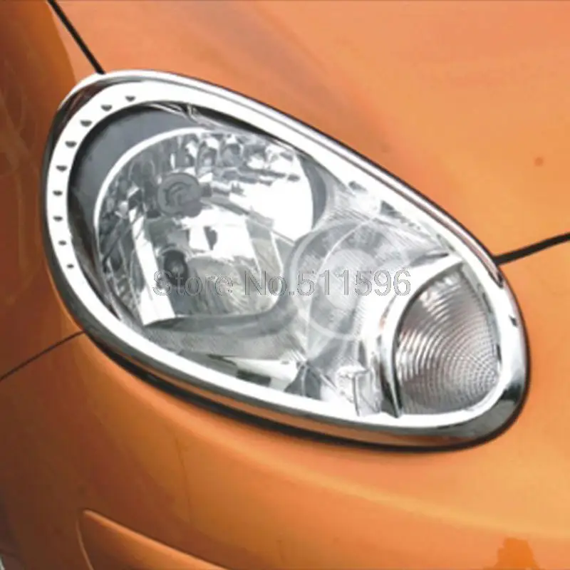 For Nissan March Micra 2011 2012 ABS Chrome Headlight Lamp Shade Front
