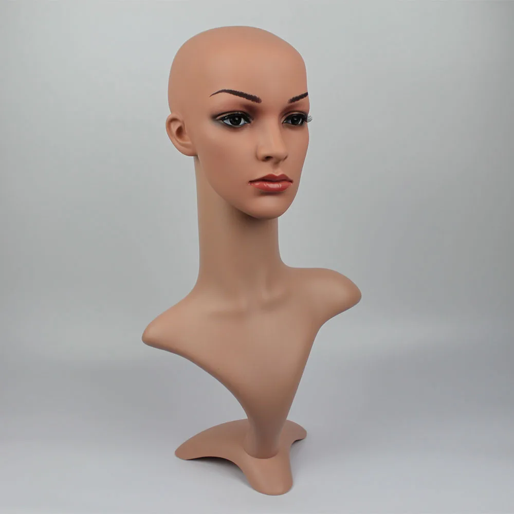 Высокое качество PE реалистичный манекен женщина манекен голова, манекен голова, парики головы D2-W