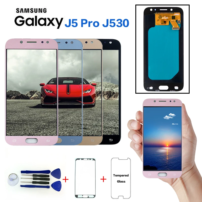 

AMOLED LCD Replacemen For SAMSUNG GALAXY j5 2017 J530 LCD J530F SM-J530F J5 Pro LCD Display touch Screen Digitizer Assembly
