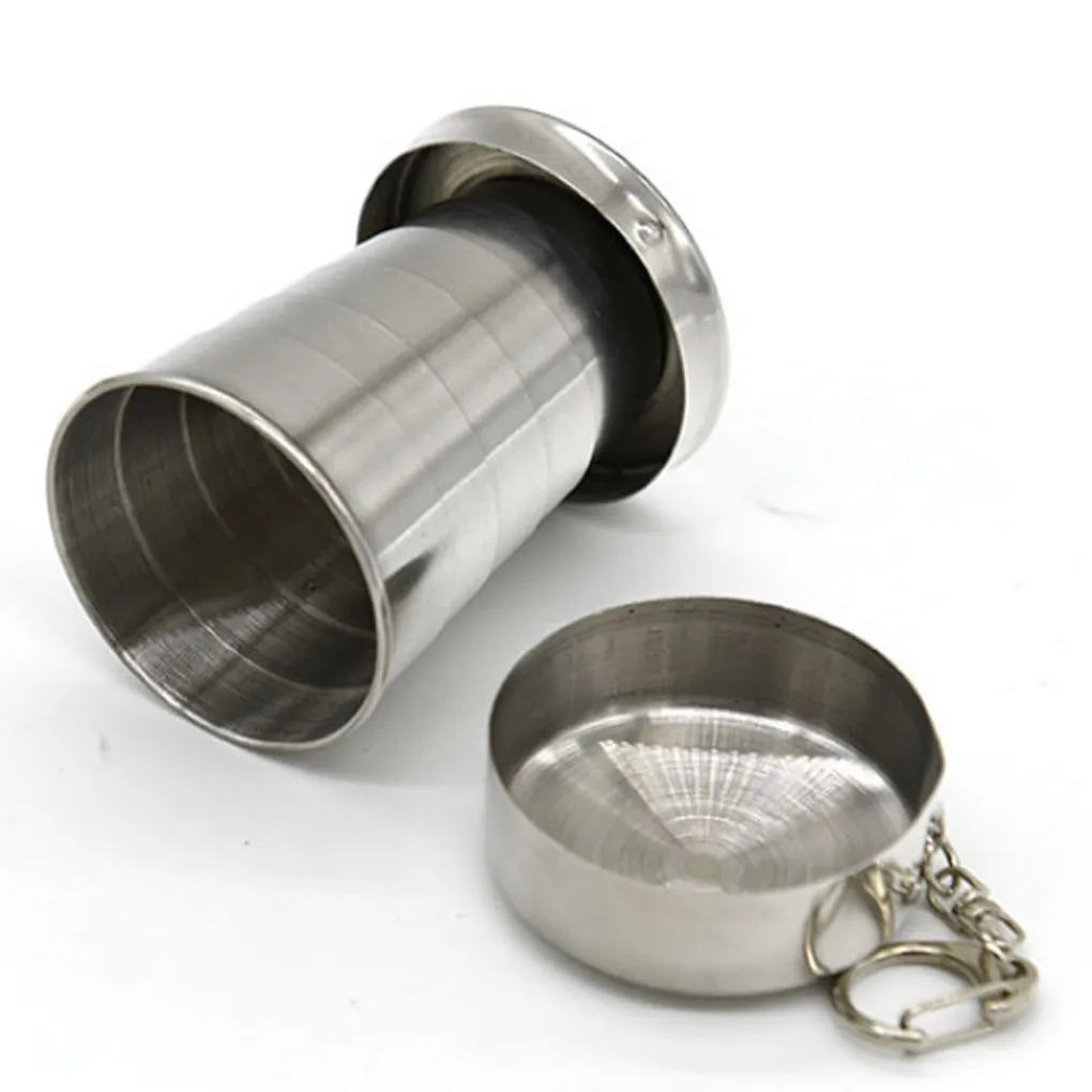 All stainless steel folding retractable cup folding cup blackjack cup