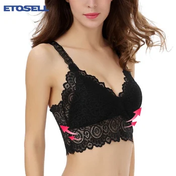 

Womens Lace Perspective Sexy Bra Sexy Lingerie Underwire Embroidery Floral Bralette Plus Size Brassiere