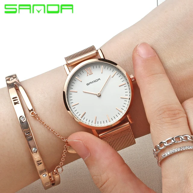 SANDA Wrist Watch for Women Luxury Brand Quartz Wrist watches Ladies Stainless S SANDA Wrist Watch for Women Luxury Brand Quartz Wrist watches Ladies Stainless S