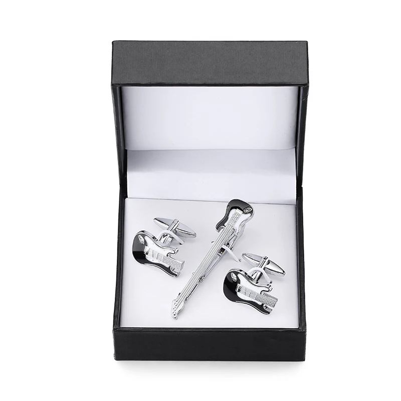 Music Cufflinks Set Novelty Metal Jewelry Tie Clip Cuff links for Shirt Wedding Gift with Box Music Cufflinks Set Novelty Metal Jewelry Tie Clip Cuff links for Shirt Wedding Gift with Box