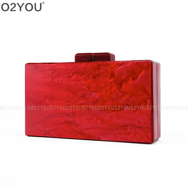 

Hot Flap Women's Luxury Red Pearl Clutch Bag Ladies Evening Handbags Brand Women Messenger Bags Main Femme Acrylic Box Clutch