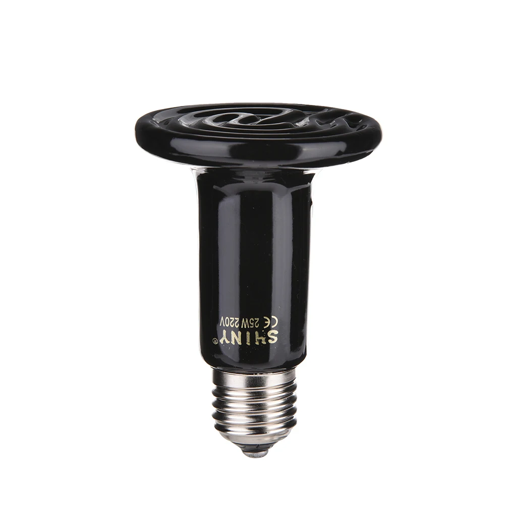 LAIDEYI Cultivation Black 25W 50W 75W 100W Ceramic Insulation Lamp Ceramic Heating Lamp Non