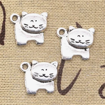 

10pcs Charms Cat 16x15mm Antique Tibetan Silver Color Pendant Findings Accessories DIY Vintage Choker Handmade Jewelry