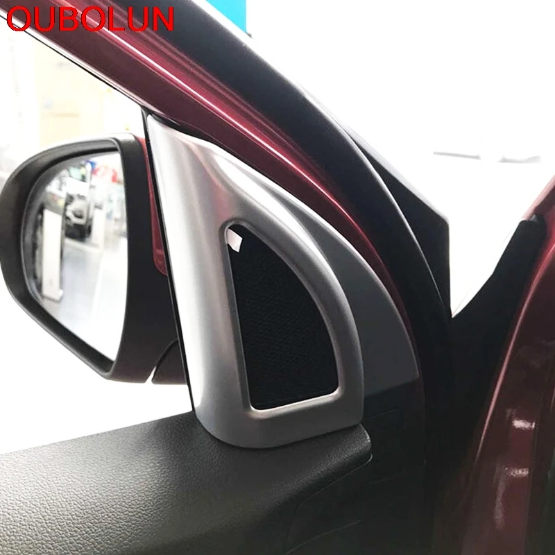 OUBOLUN нержавеющая сталь ABS для Hyundai Solaris 2 молдинги межкомнатных дверей треугольная