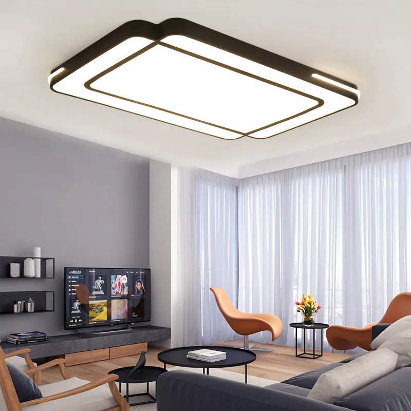 

New modern rectangle LED Ceiling Lights fixture for living room Bedroom Kitchen lamparas de techo colgante modern ceiling lamp