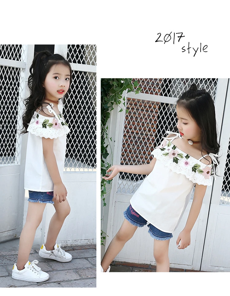 Children's T-shirt Girls Baby Summer Cute style Beautiful girl chiffon Printed loose T-shirt top for angel kids clothes (1)