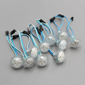 

DC12V 38mm 9LED UCS1903 led pixel module light,rgb led module 12v led light sign,waterproof IP68,Transparent cover/Milky cover