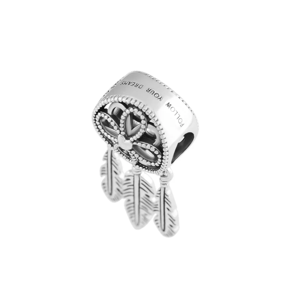 Подходит для Pandora Charms браслеты духовный Ловец снов бусины 100% 925 пробы-серебро-ювелирные изделия Бесплатная доставка