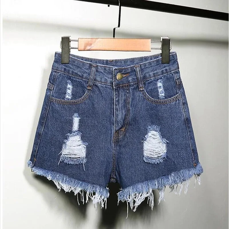 jean denim mini shorts korean style cotton mid waist jeans women hot short plus size 6xxxxxl black white blue Bottom pants jupe