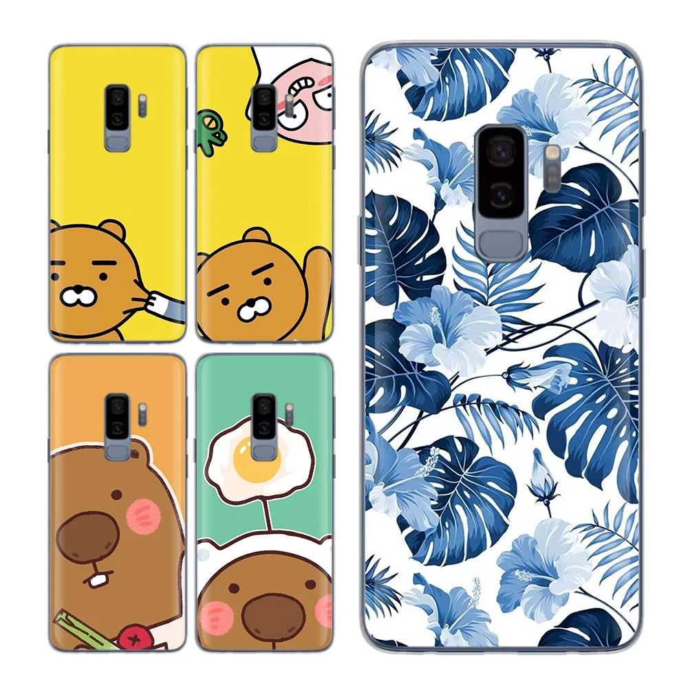 For Samsung Galaxy S9 Plus case Cute Bear for S8 Cases Funny Bear case for Funda Samsung Galaxy