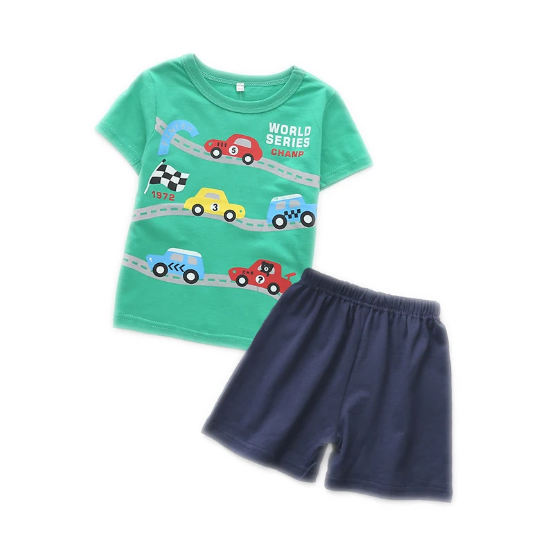 

Summer Children's Short Pajamas Set Home Pajamas Boys Short Pajamas Short Tops and Pants Bohemian Style Children's Pajamas Set