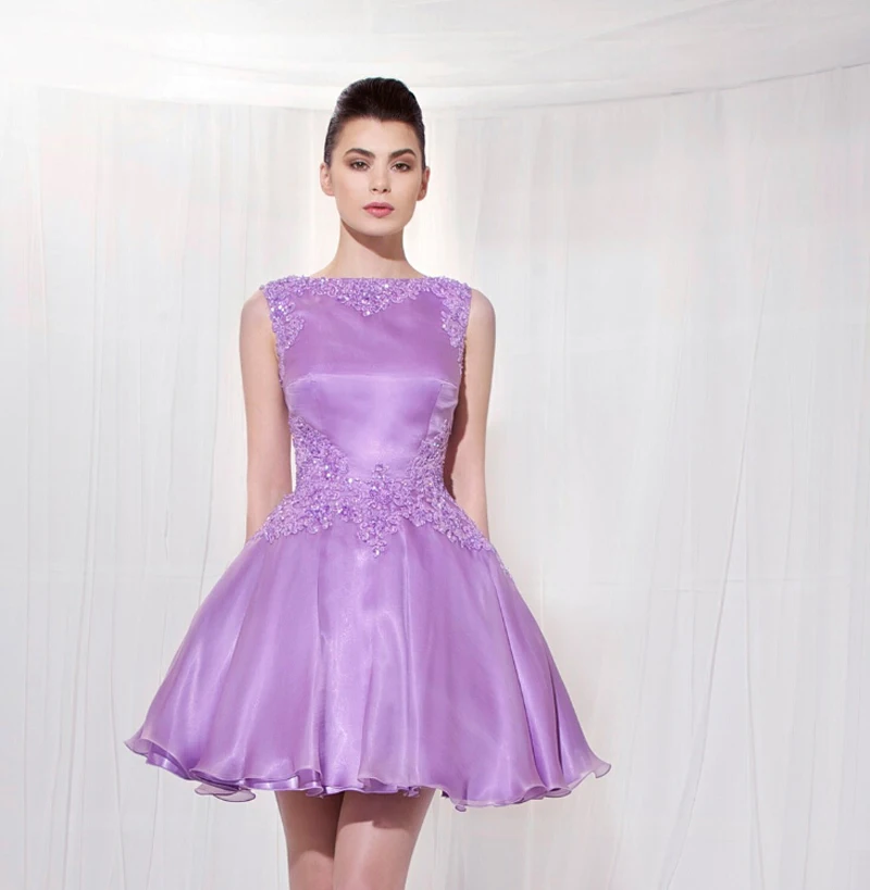 Pretty Amazing Lilac Lavender Short Homecoming Dresses Vestido de Festa ...