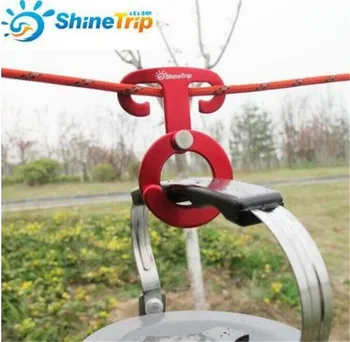 

5PCS Shine Trip Aluminum Rope Hanger Multifunction Outdoor Camping Tent Guy line Tool Paracord Rope Buckle Travel Kit Survival E