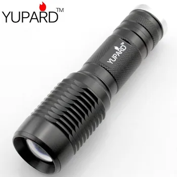 

YUPARD Bright Cree XM-L2 LED Stepless Dimming zoom flashlight torch T6 LED torch For 3xAAA or 1x18650 rechargeable battery