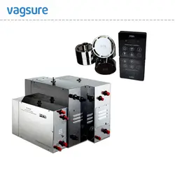 Vagsure 3KW Нержавеющая сталь Паровая Сауна для ванны генератор большой автоматический сливной клапан полный Наборы контроллер сенсорной