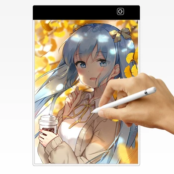 

Behogar A4 Size 3-Level Dimmable USB Powered LED Drawing Painting Pad Board Tablet for Animation Embroidery Digital Oil Painting