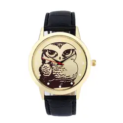 Мода Совы Женские часы высокого качества для отдыха круговой дамы кварцевые цифровые часы Брендовые женские часы из нержавеющей стали