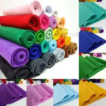 20/90*90cm Soft Felt Fabric Non-woven Felt Fabric Sheet DIY Sewing Dolls Crafts Material 1.4mm Thick