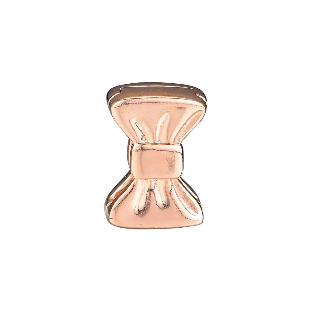

Pandulaso Rose Gold Reflexions Sweet Bow Clip Charm Fit rose gold Jewelry Bracelets For Woman DIY Beads For Jewelry Making