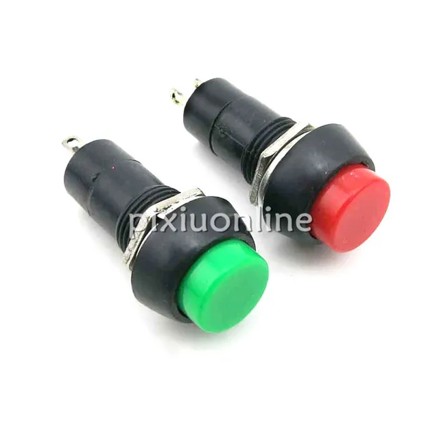 small switch j065b push self locking button switch green red colors