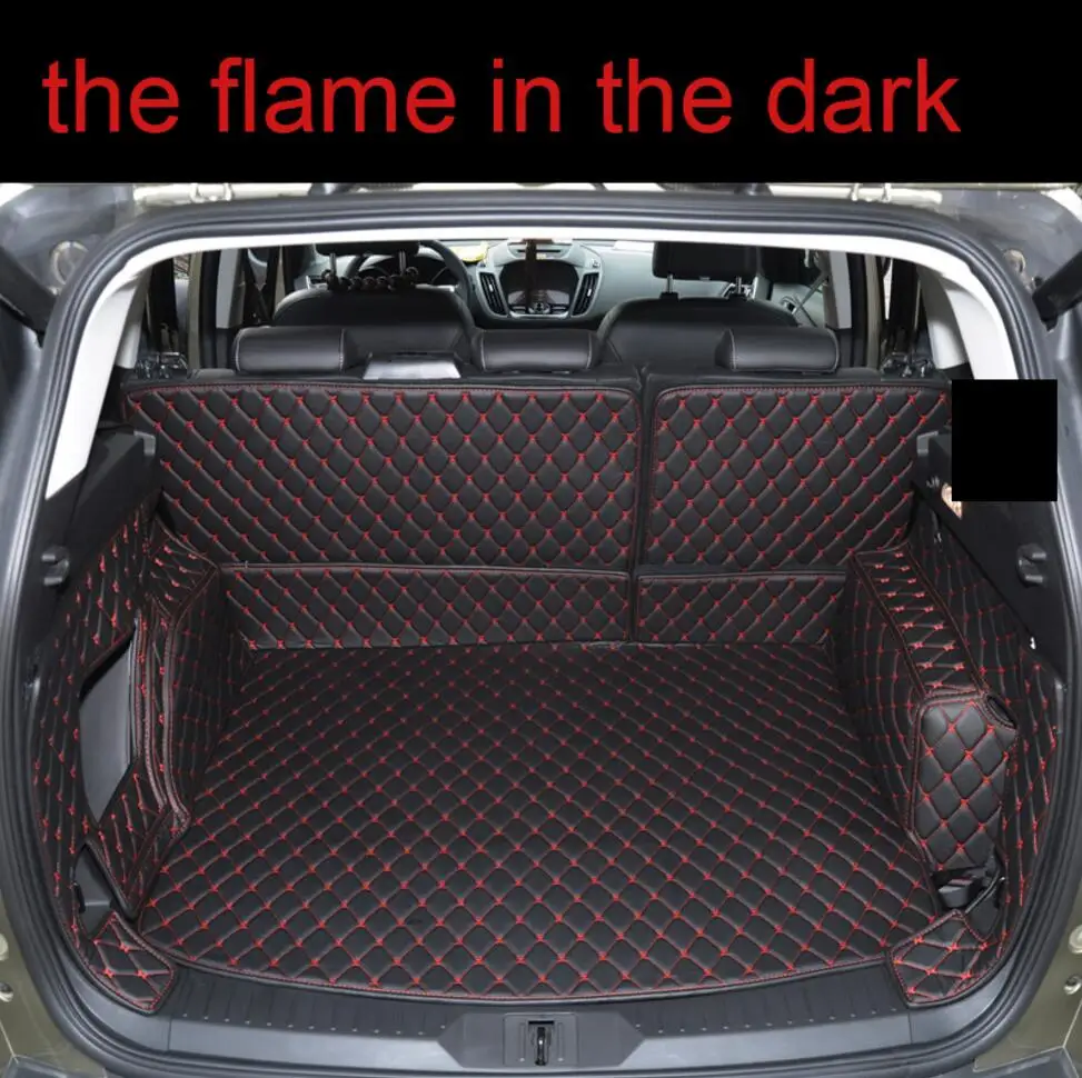 fiber leather car trunk mat for ford kuga 2012 2013 2014 2015 2016 2017 2018 2019 escape accessories | Автомобили и мотоциклы