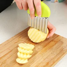 Multi-Цвет по выбору Нержавеющая сталь фри резак волнистые морковь резак чипсы Chipper Slicer