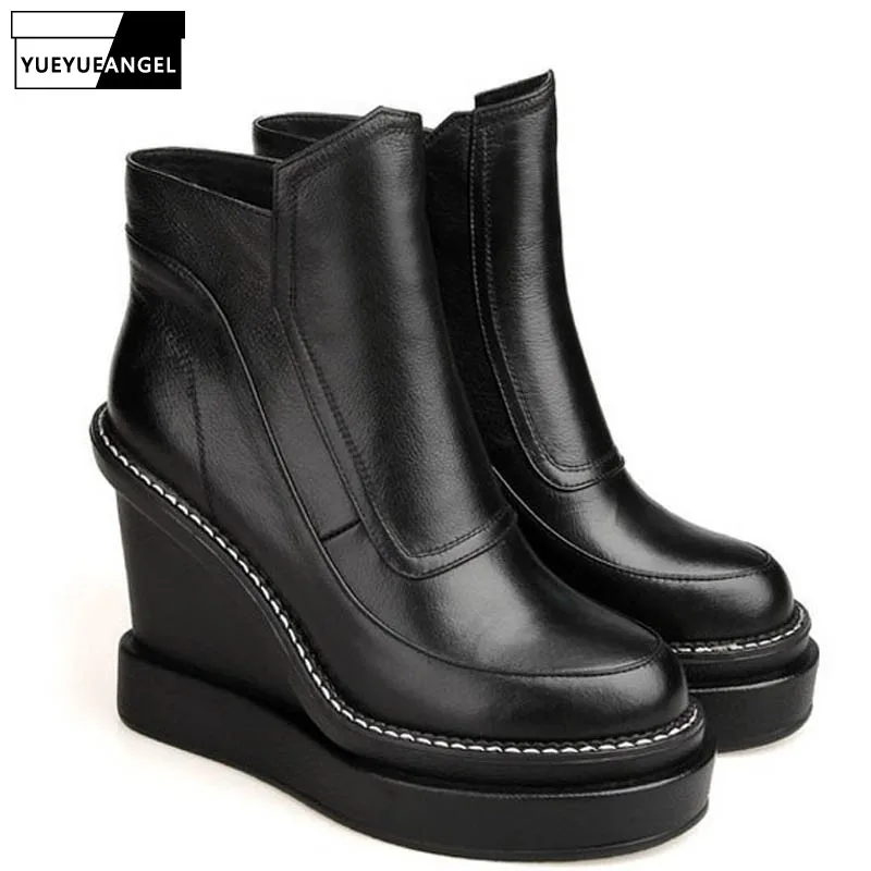 high heel ankle boots platform