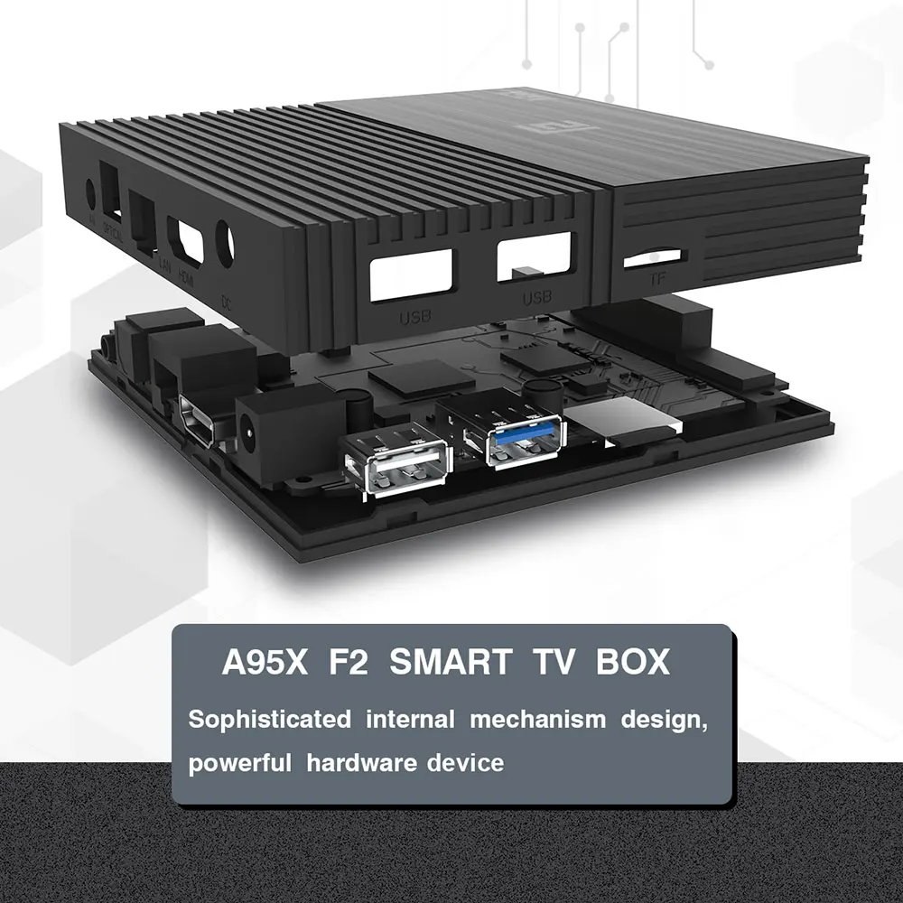 Best 10pcs A95X F2 Android 9.0 TV Box 4GB 64GB Smart TV Box Amlogic S905X2 Support 1080p 4K 60fps Google Store Netflix  Media Player 9