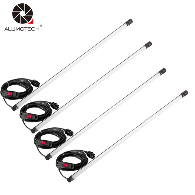 $740 ALUMOTECH 50WX4 Pro Kino 26006000K Dimming LED Tubes For Studio Video Photography Camera Supppot A