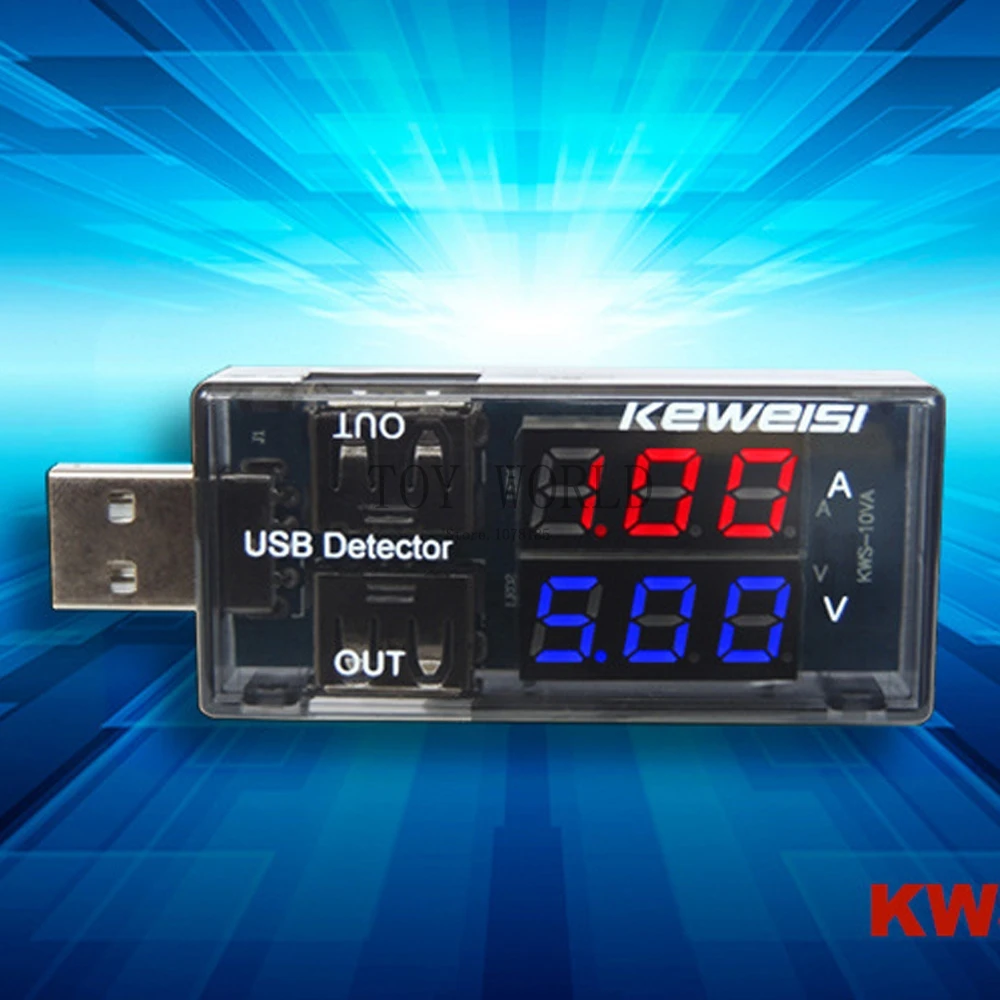 

High Quality KEWEISI 3V to 9V 0A to 3A USB Charger Power Battery Capacity Tester Voltage Current Meter Drop Shipping