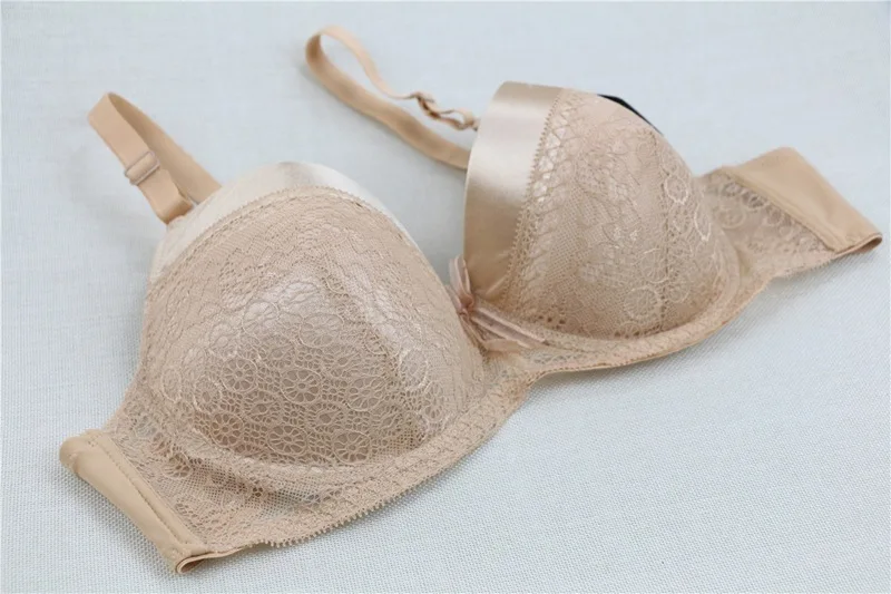 UHUYA Womens Bras Mothers Day Gifts Thin Adjustment Chest Shape Plus Size  Bra Underwear No Rims Beige 36/80BC