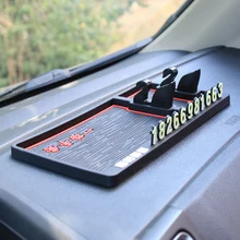 Автомобильный держатель для телефона, нескользящий коврик, парковочная карта, ПВХ автомобильный нескользящий коврик для приборной панели, липкий коврик, настольная подставка, аксессуары