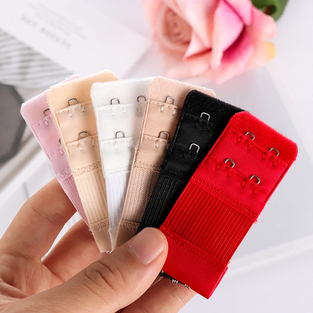 

2Pcs/lot Two Rows of 2/3/4 Hooks Women Bra Extender Hook Brassiere Strap Bra Buckle Underwear Adjustable Intimates Accessories