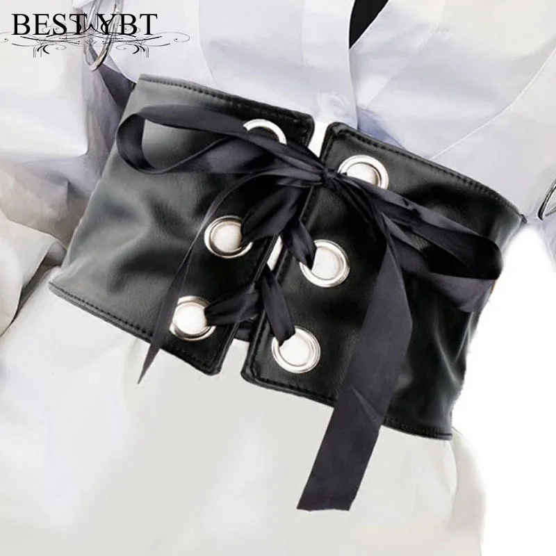 

Best YBT selling fashion Women belt Women's Elastic Bow Tie Extra Wide belt Simple decoration Women Imitation leather belt
