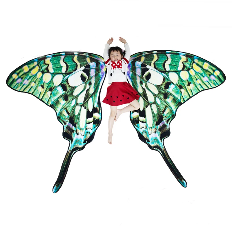 Мягкий Кристальный бархатный утолщенный зеленый коврик с бабочкой для гостиной/спальни/детской комнаты машинная стирка нескользящий коврик