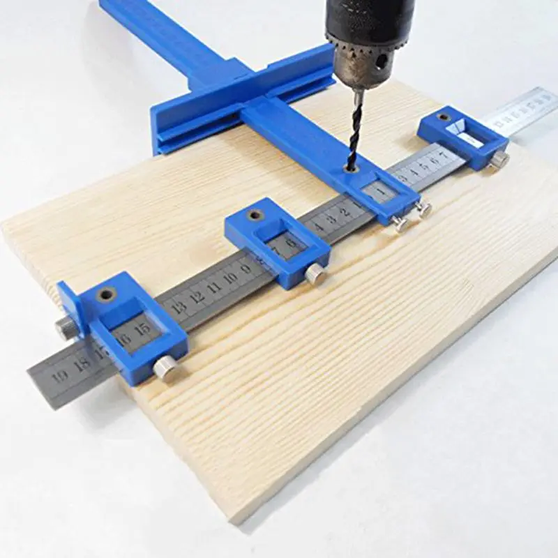 

Multi-function Drill Punch Locator Furniture Woodworking Drill Guide Drilling Dowelling Hole Saw Adjustable