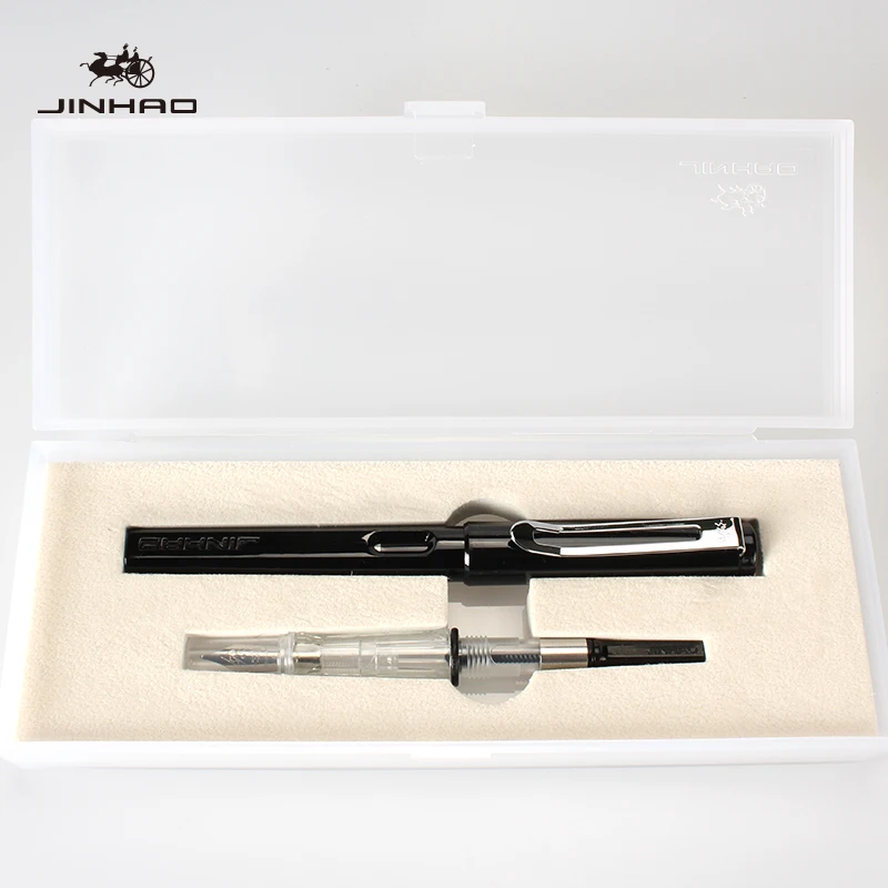 Jinhao 599A, двойные ручки, перьевая ручка, 0,5 мм+ 0,38 мм, набор чернильных ручек, роскошные подарочные ручки для письма, чехол - Цвет: 5