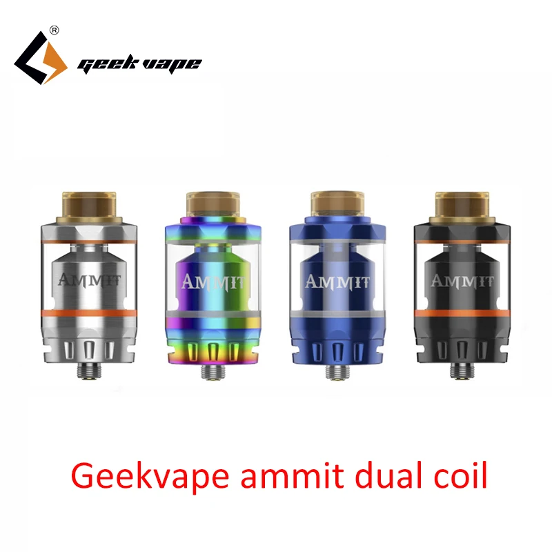 

Geekvape Ammit Dual Coil RTA Tank Electronic Cigarette Atomizer Support Both Dual and Single Coil Ammit DIY