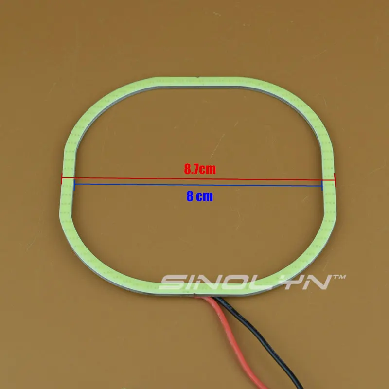 SINOLYN квадратный COB светодиодный ангельские глазки Halo Кольцо DRL/дневные ходовые огни супер яркий белый для квадратного круглого Q5 Замена объектива